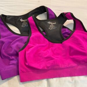 Women's Sports Bra Set - Pink and Purple 2xl